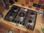 5 BURNER hob,  Technik stainless steel five burner gas....