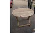 Round wooden garden table. This wooden garden table is....